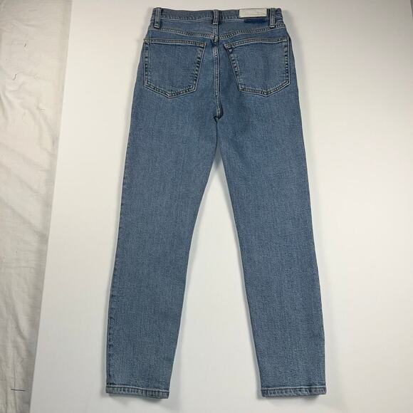 RE/DONE 90s High Rise Ankle Crop Jeans NAF Wash Button Fly 26” Inseam Size 26 - Picture 9 of 16